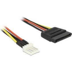 DeLock Strøm DC jackstik 5,5 mm (ID: 2,1 mm) (male) 2 pins terminalblok Sort Rød 15cm Strømkabel > I externt lager, forväntat leveransdatum hos dig 03-12-2021